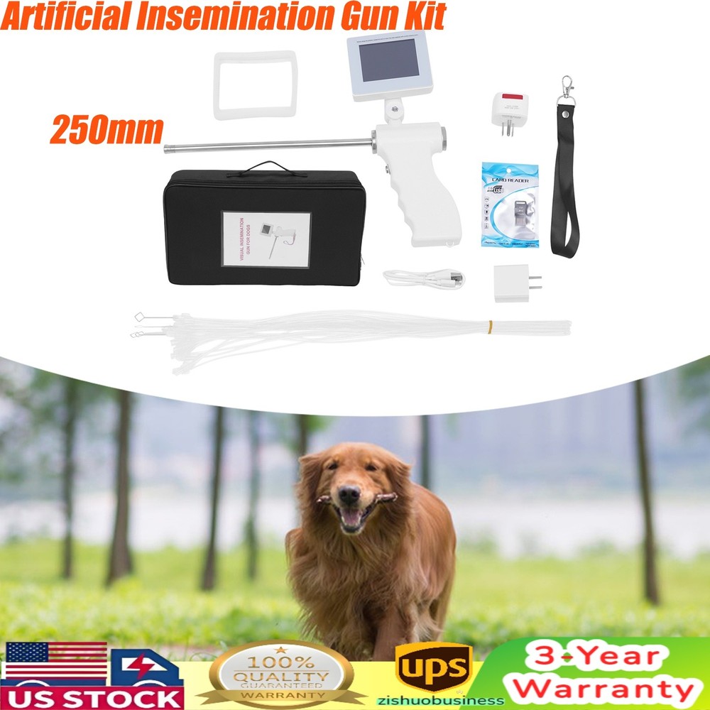 Visual Dog Artificial Insemination Gun Kit AI Breeding Machine Waterproof Camera