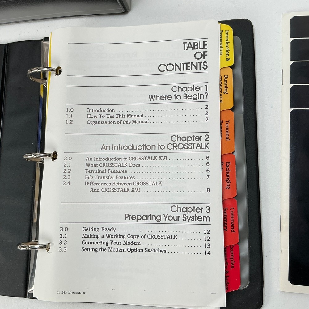 Microstuf CrossTalk XVI Data Communication Software System No Disks for IBM PCs