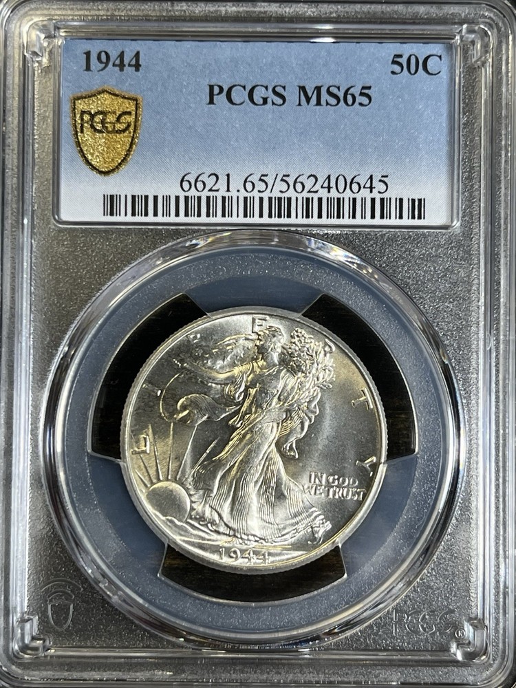 1944 WALKING LIBERTY PCGS MS65