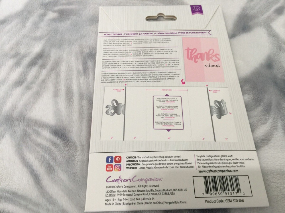 Gemini Gatefold Stamp & Die Thanks A Bunch New