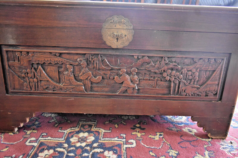 Vintage Asian Style Blanket Chest