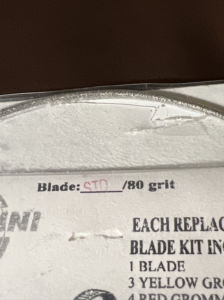 Original New Stained Glass Gemini STD 80 Grit Replacement Blade with 6 Grommets
