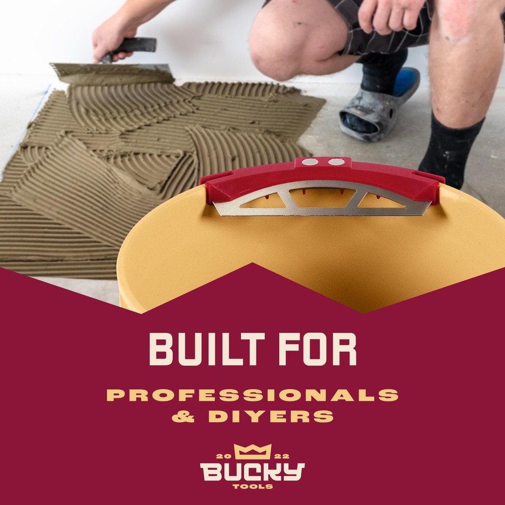 Bucky Tools Scrape – Universal 5-Gallon Bucket Trowel Scraper for Tile...