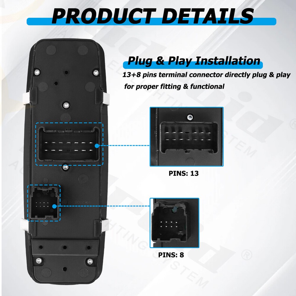 Master Power Window Switch Driver Side For Jeep Liberty 2008-2012 Nitro Journey