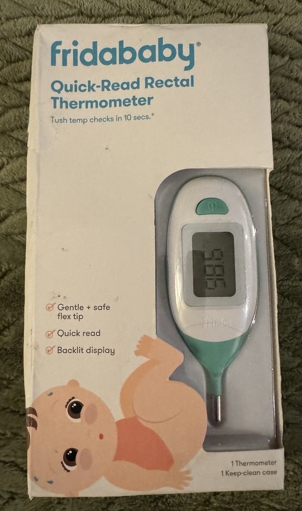 Fridababy Quick-Read Digital RECTAL Thermometer with Keep-Clean Case