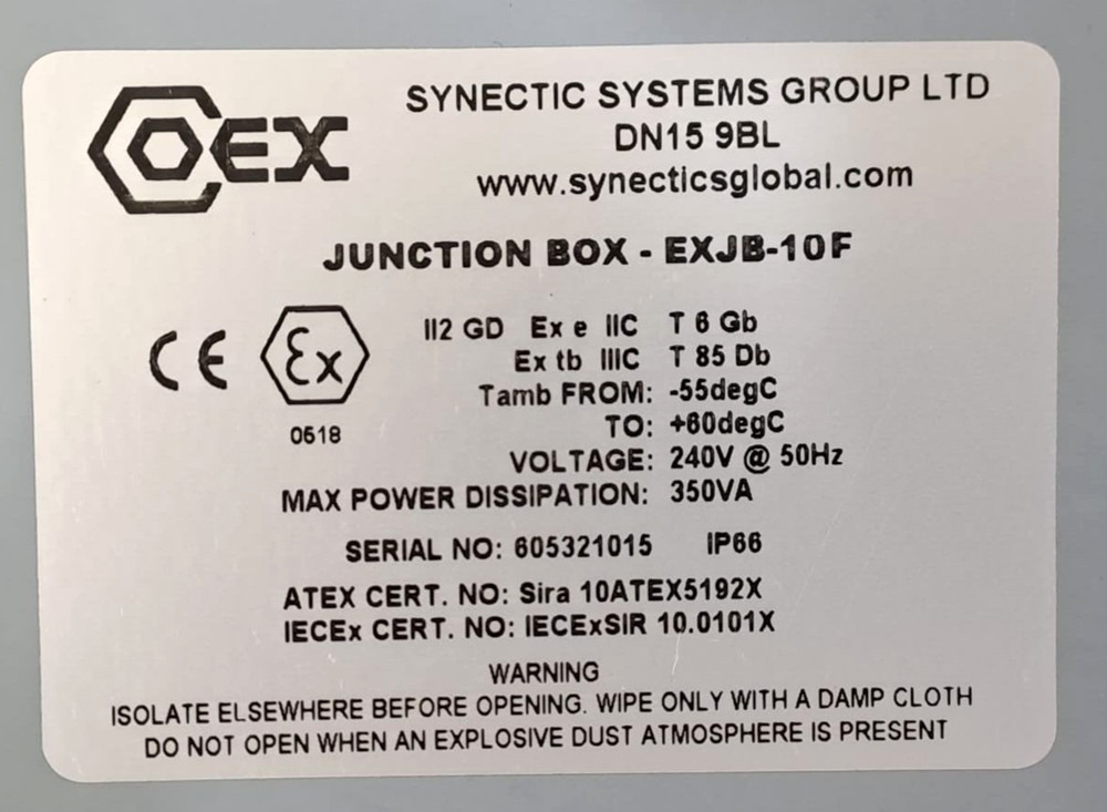 COEX SYNECTIC DN159BL JUNCTION BOX