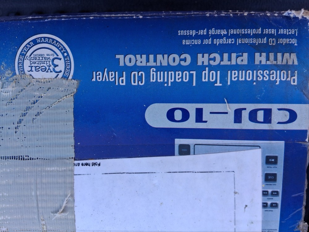 Gemini CDJ-10 Professional CD DJ Player Clean in Box PROJECT