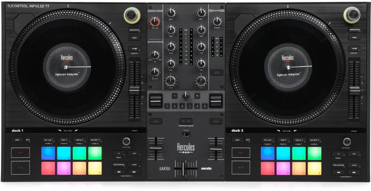 Hercules DJ DJControl Inpulse T7 2-deck Motorized DJ Controller - Black
