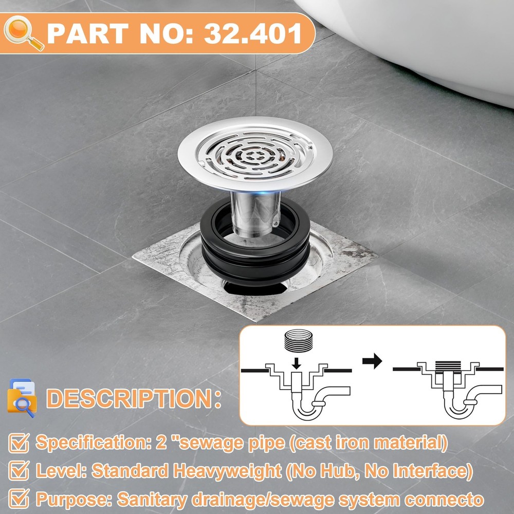 32.401 Drain Seal, Compatible with Durabase Shower Base