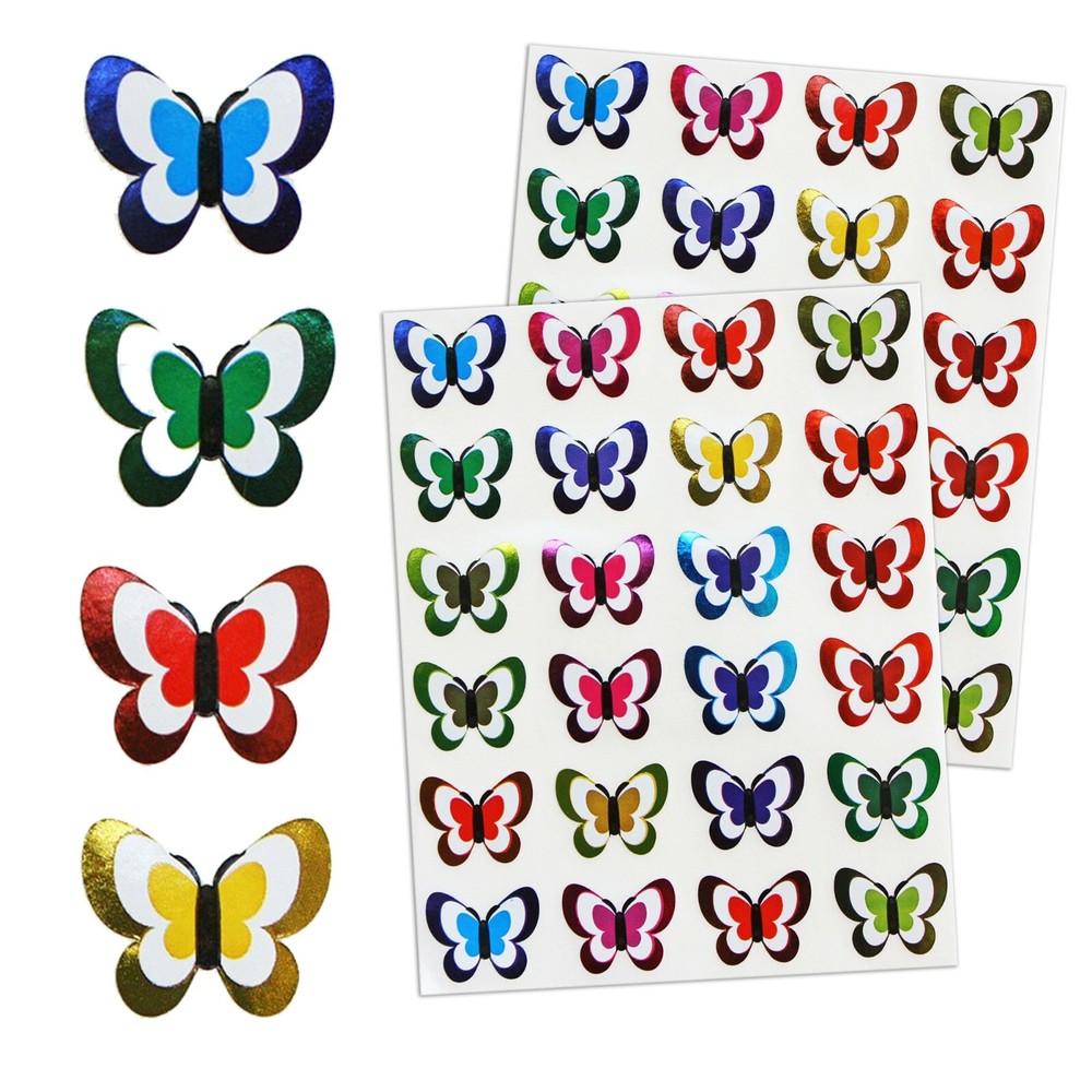 Butterfly Art Labels For Envelopes School Projects Colored Dot Stickers 120 Pack