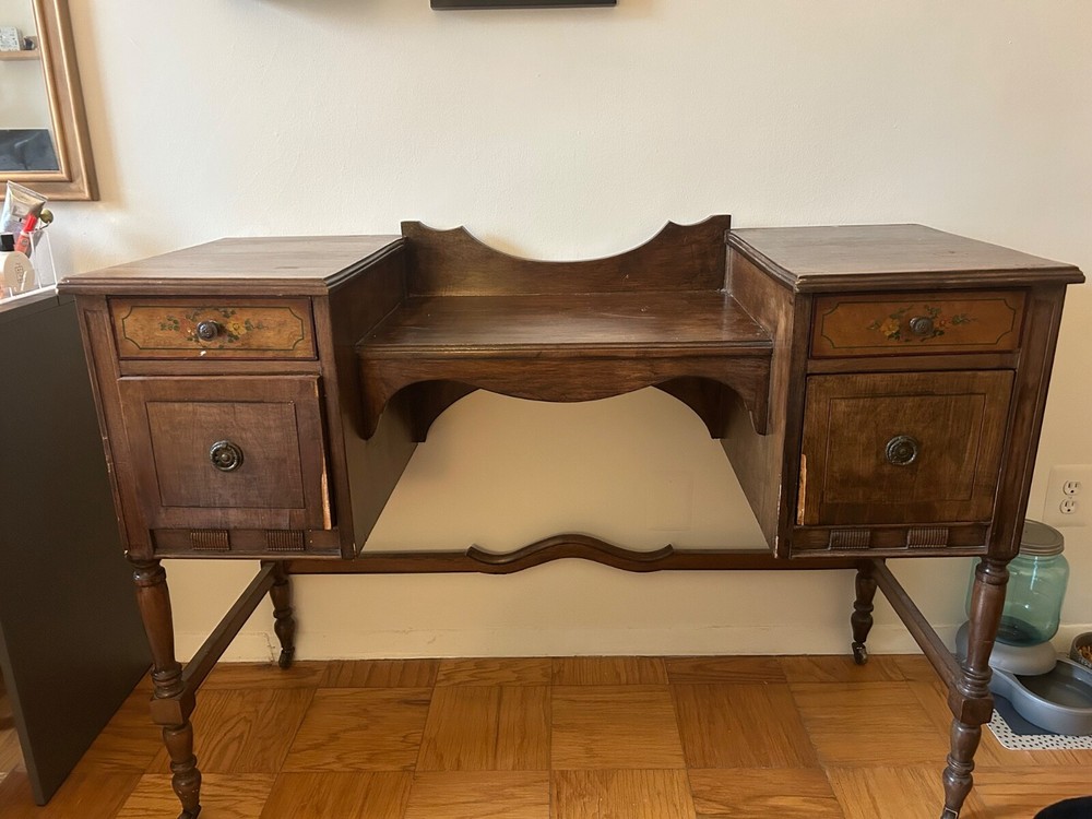 Vintage Solid Wood Vanity/ Desk