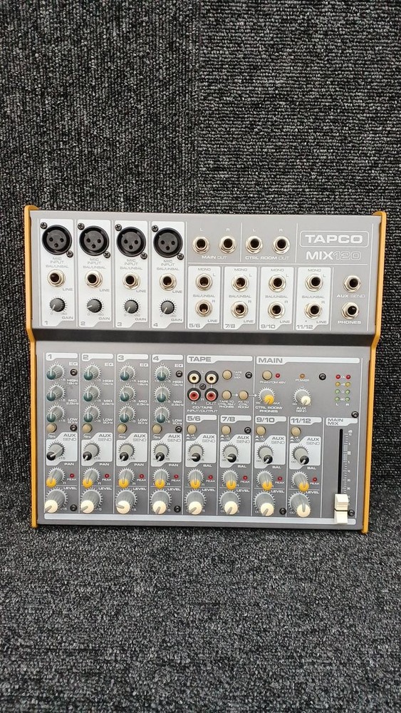 TAPCO MIX120 DJ Mixer Compact 2-Channel Audio Controller New