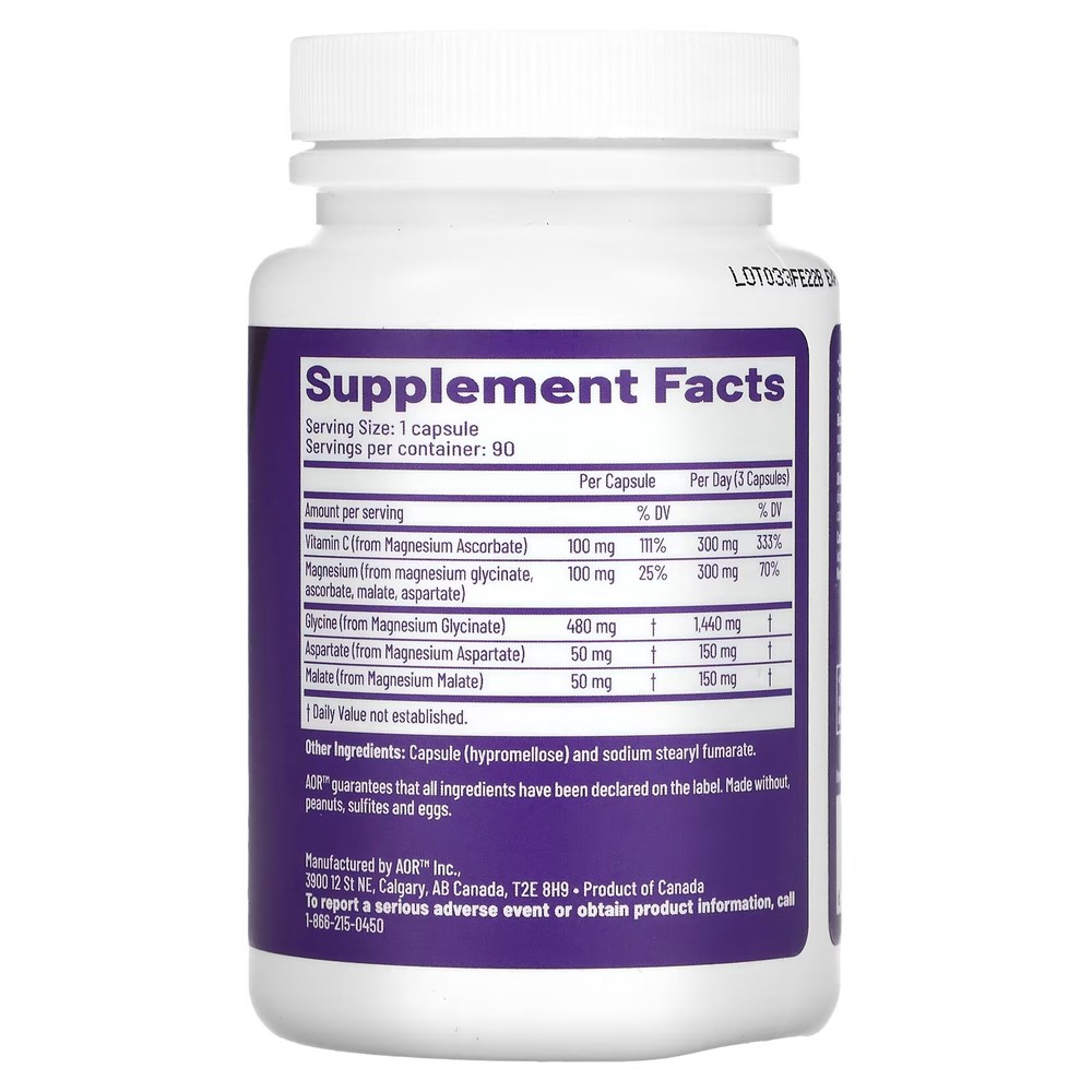 2 X Advanced Orthomolecular Research AOR, Advanced Magnesium Complex, 90 Vegetar