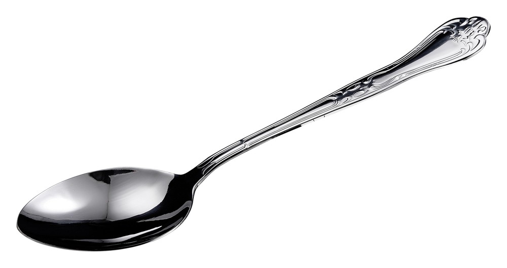 11" Solid Spoon, S/S, Elegance (12 Each)