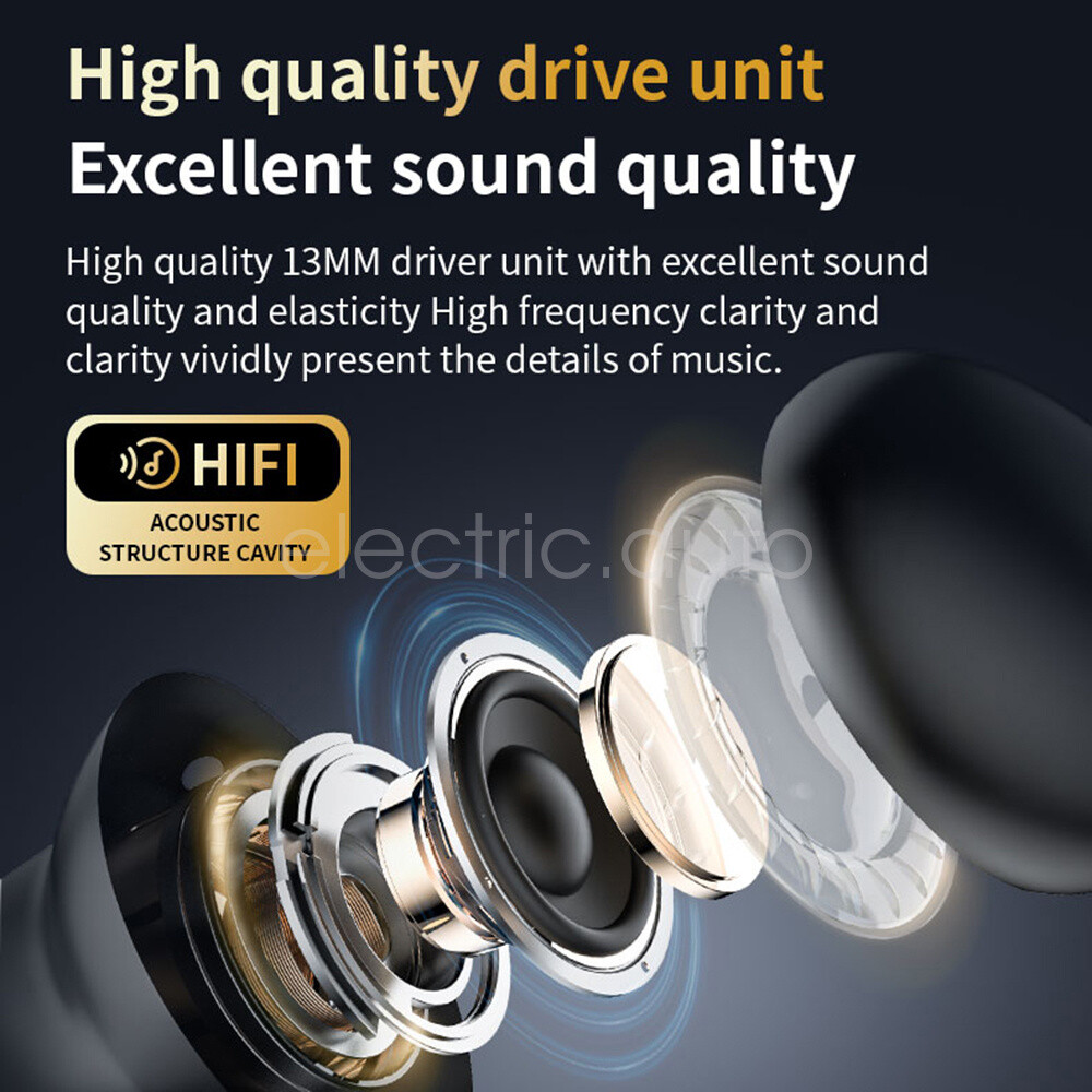 Bluetooth 5.4 Earphone Full Touch Screen TWS Wireless Earbuds Noise Reduction