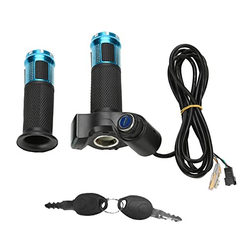 Throttle Grip LCD Screen Throttle Accelerator Handle Grips with Cable and Key
