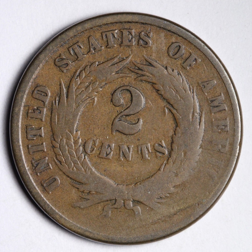 1865 Two Cent Piece CHOICE VG E373 ZSTP