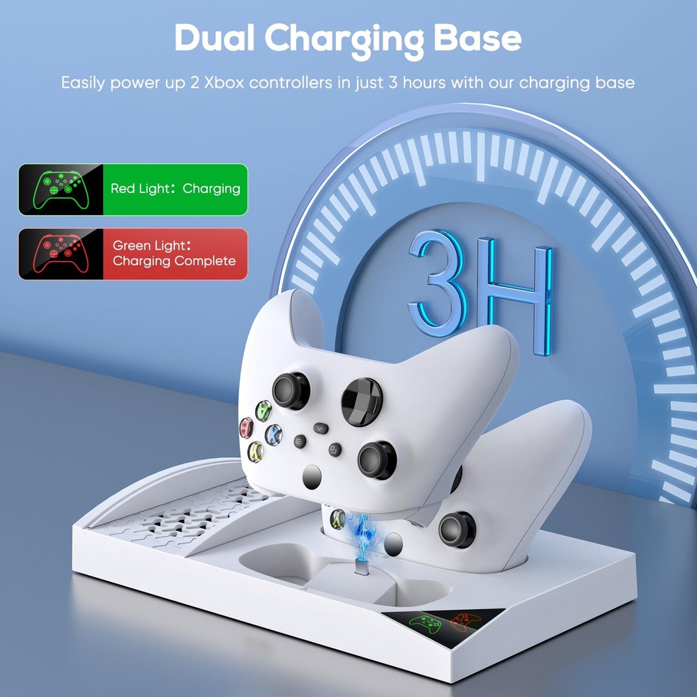 Vertical Cooling Stand Charging Station for Xbox Series S Console & Controller