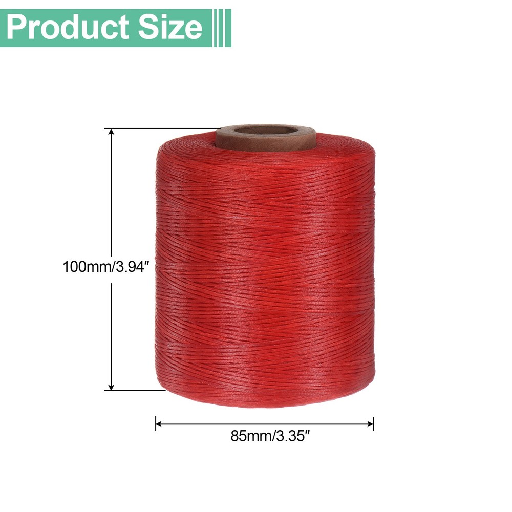150D Waxed Thread 1061 Yards Polyester Leather Sewing Waxed String Red