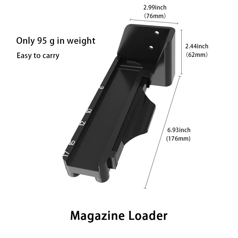 9mm 40S&W Universal Magazine Speed Loader - Quick Cartridge Loading Tool