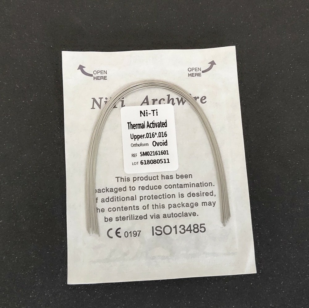 10 Pcs Orthodontic Thermal Activated NITI Rectangular Arch Wires Ovoid Form
