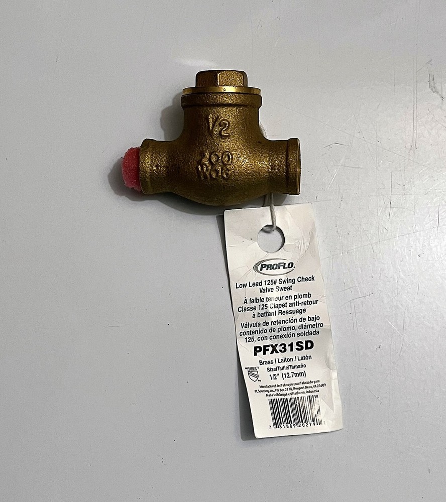 ProFlow  1/2" Swing Check Valve Sweat