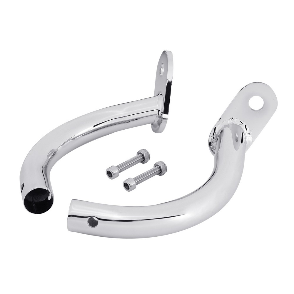 Chrome Saddlebag Guard Eliminator Support Brackets For Harley Touring FLHT 97-08