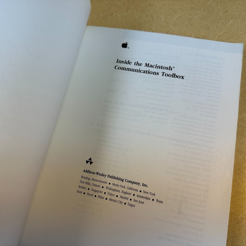Inside the Macintosh Communications Toolbox - from Apple Computer - 300+ pages!