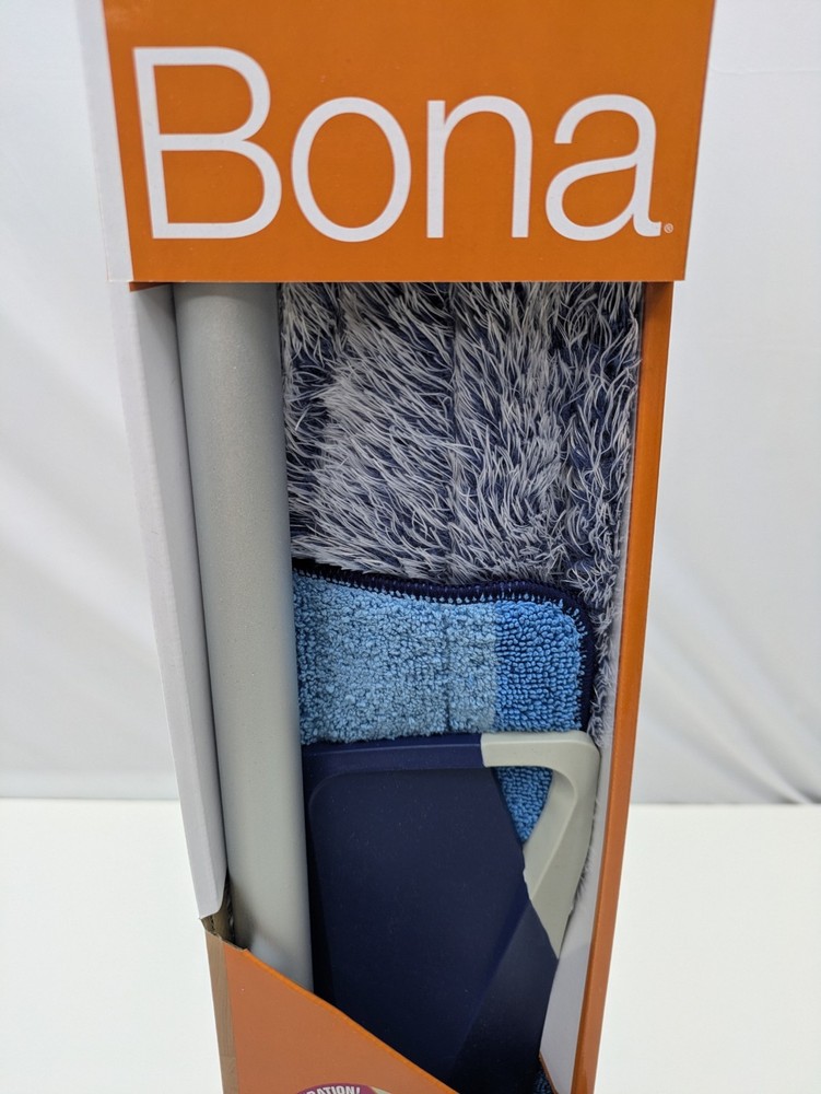 Bona Premium Microfiber Mop 2 in 1 Floor Cleaning Tool w Telescoping Pole Flat