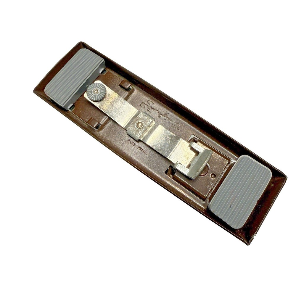 Vintage Swingline 711 Mini Desk Top Stapler 5" Brown Fully Working EUC Compact