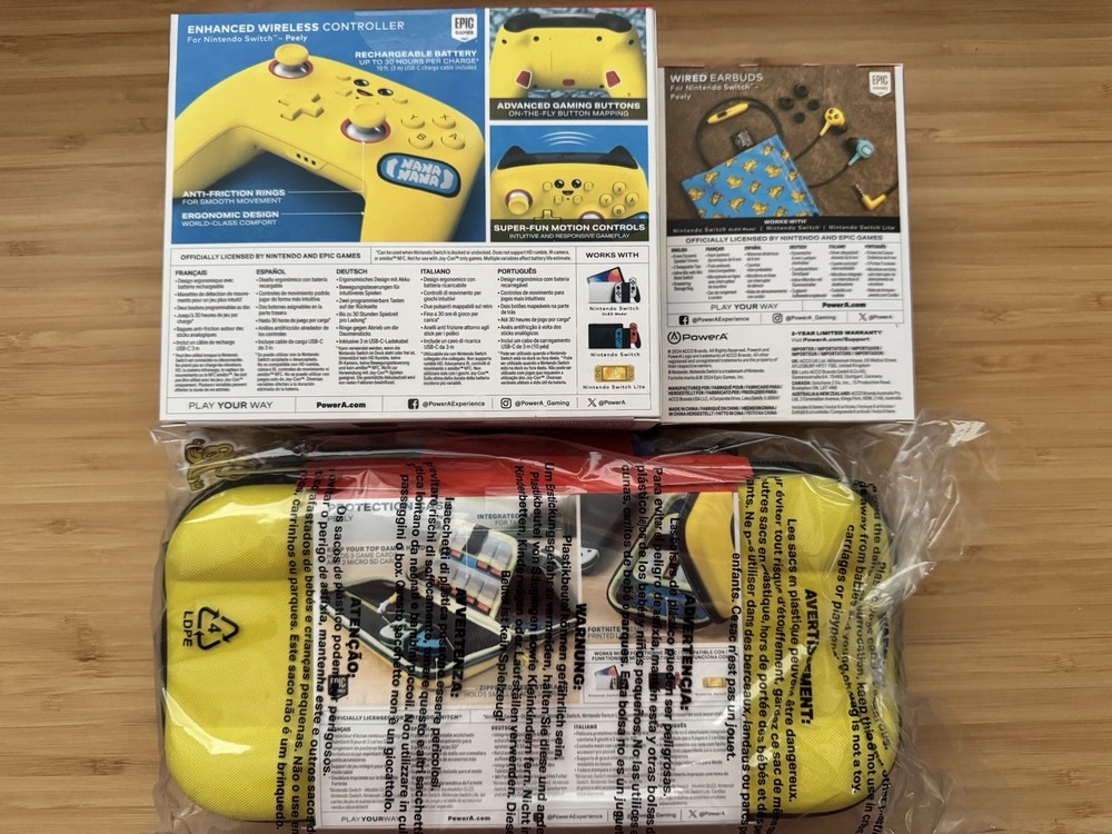 Fortnite Nintendo Switch Peely Bundle Case Controller Headphone Sealed w/ Codes