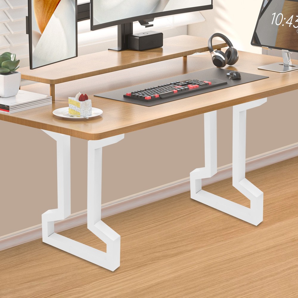 2PCS Steel Table Legs White Table Frame for Coffee Table Dining Table