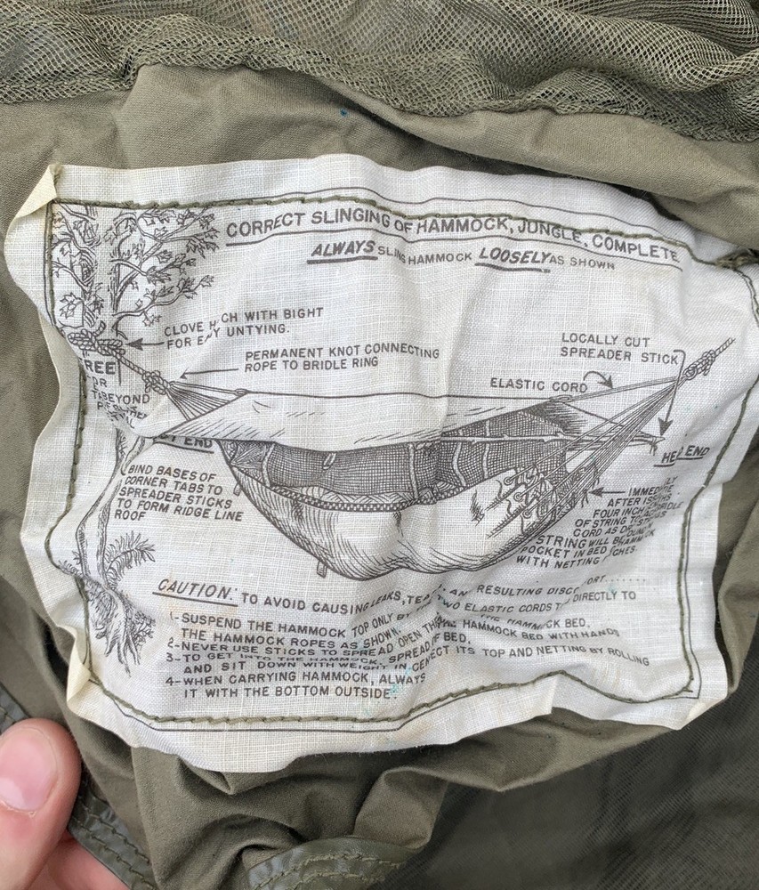 Original WWII US Jungle Hammock Complete