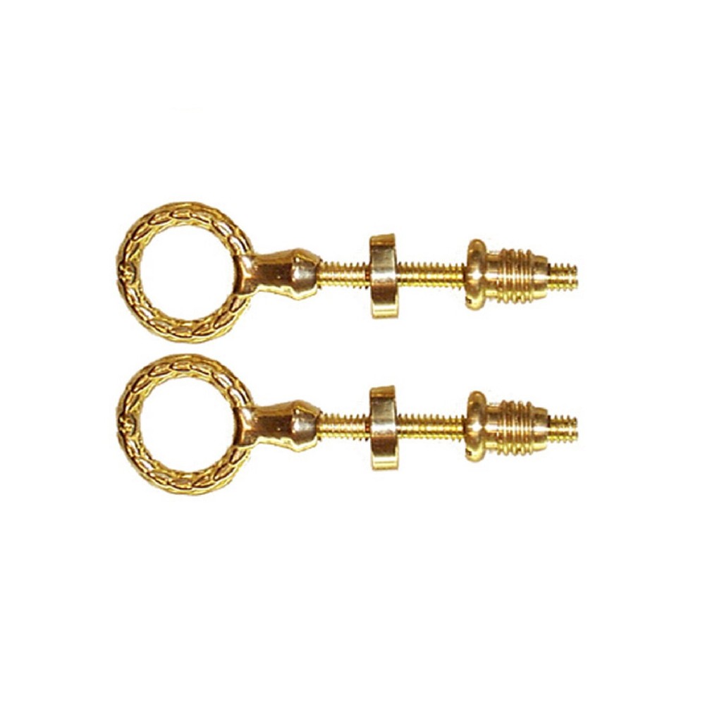 Laurel Wreath Cheval Mirror Mount Set - Brass - Antique Mirror Frame Bracket