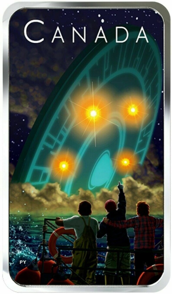 2019 Canada Shag Harbour UFO Incident $20 Unexplained Phenomena Silver GITD Coin