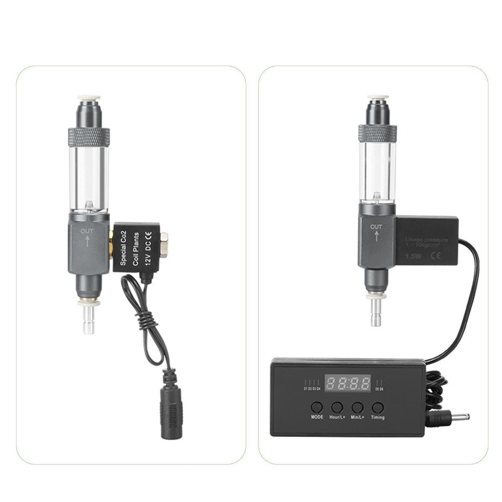 Double Head Aquarium CO2 Bubble Counter Bubble Record CO2 Diffuser Attachments