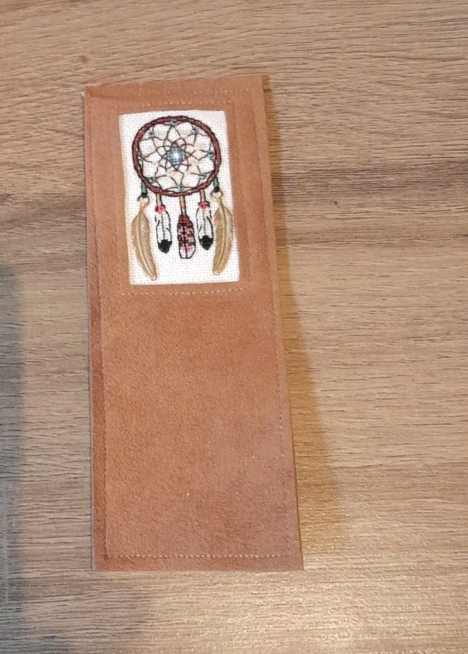 Dream Catcher Suede Bookmark Cross Stitch