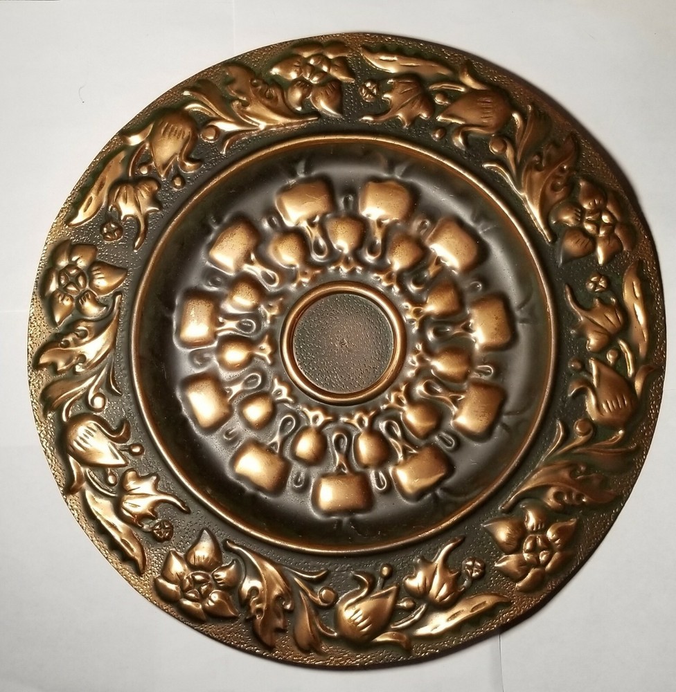 Vintage Copper Relief Wall Hanging Plate