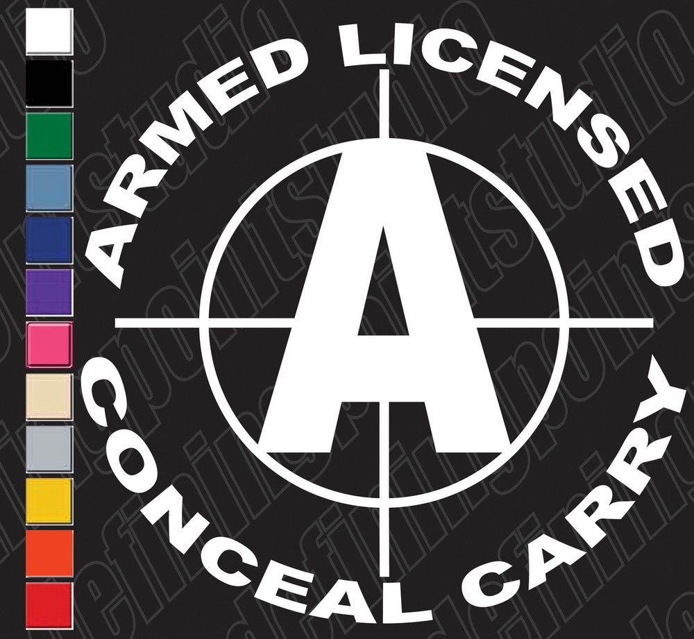 5" Armed Permitted Conceal Carry Vinyl Decal