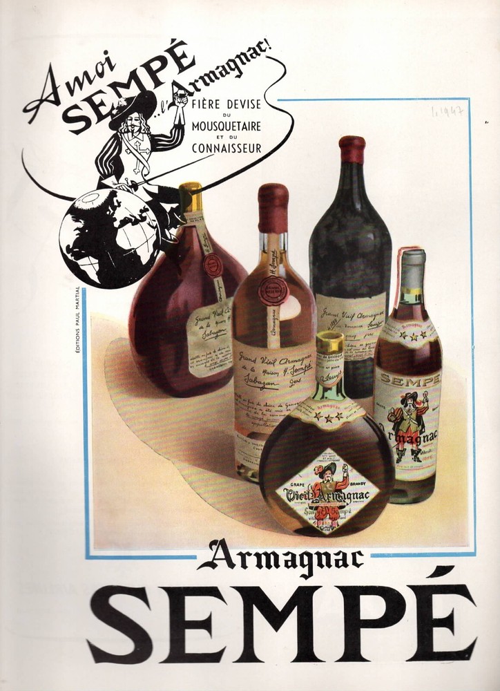 AD ADVERTISING DRINKS DRINKS ARMAGNAC SEMPE