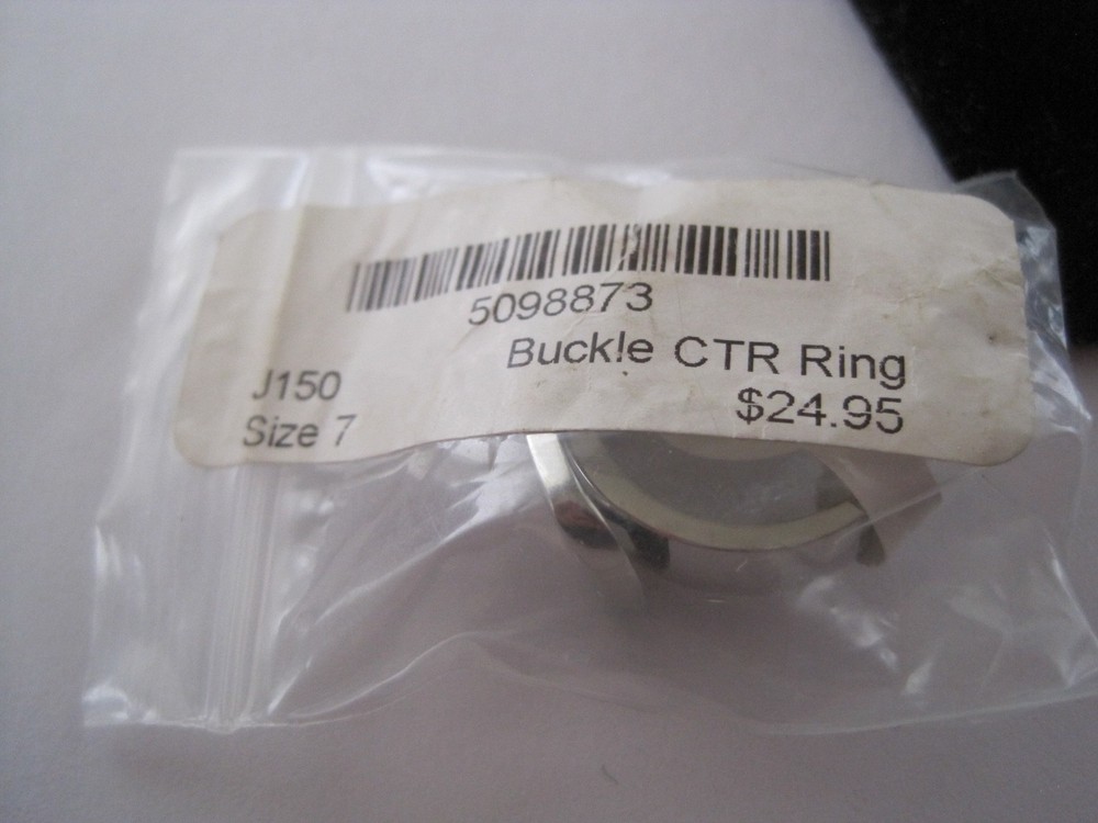 Brand New Buckle CTR Ring Size 7 in Package LDS