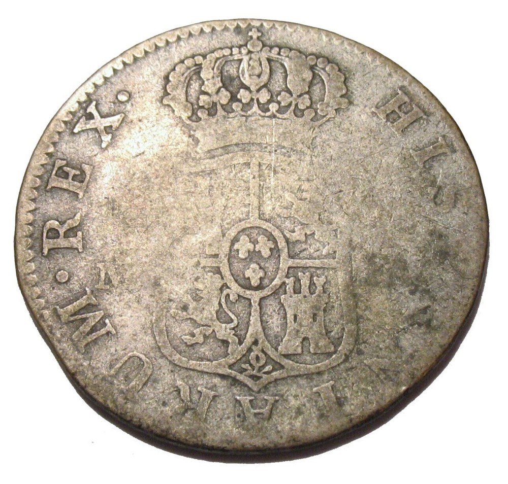 Old Colonial Coins 1801 Silver TWO REALES