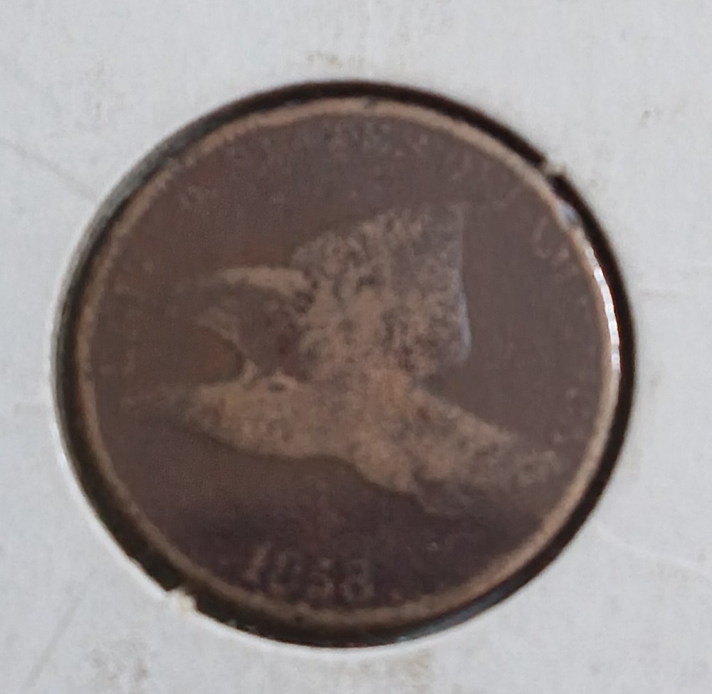 US 1`C coins 1858 Flying eagle j5