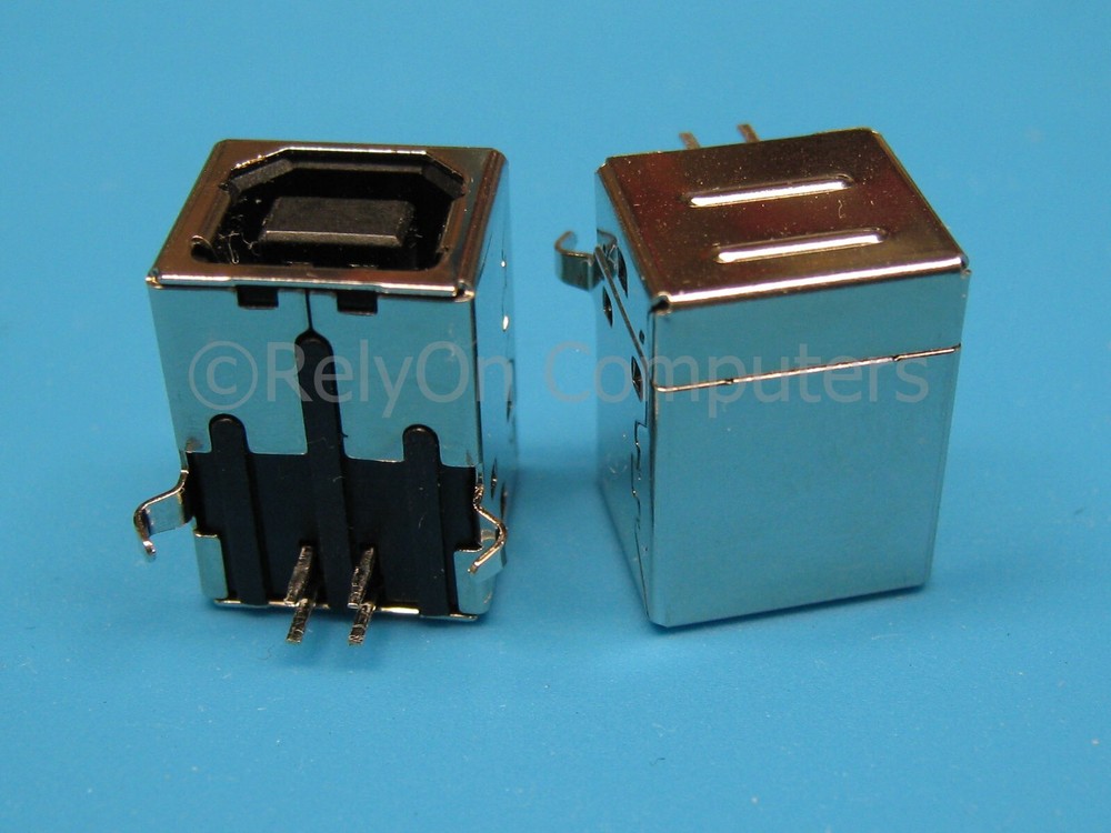 Two Type-B USB 2.0 Port Jack Connector Part Replacement for Printer Scanner PCB