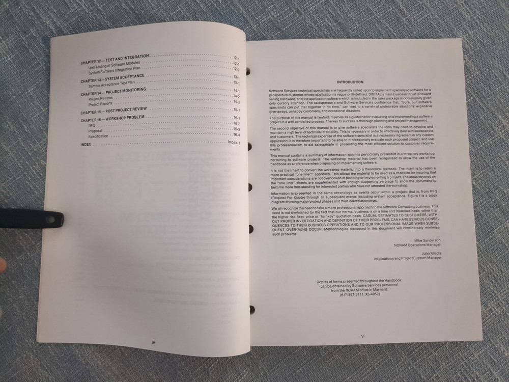 Vintage Digital Equipment Corp DEC Software Project Handbook 1978
