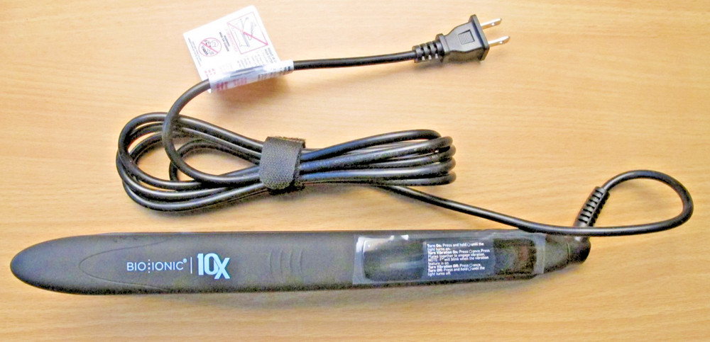 Bio Ionic 10X Pro Styling Iron 1" Nano Ionic-with Vibrating Plates Unused