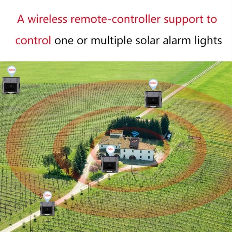 Wireless Driveway Alarm Solar PIR Motion Sensor Long Range Security System Home