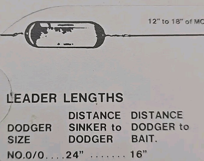 Danielson Danco Dodger Flasher Size 00 Trolling Flasher New In Package