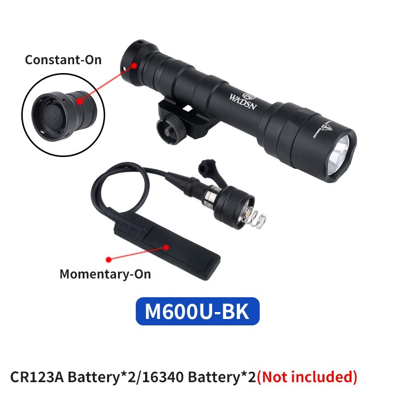 WADSN Tactical M600U WeaponLight M600 White LED Flashlight With Constant Tailcap