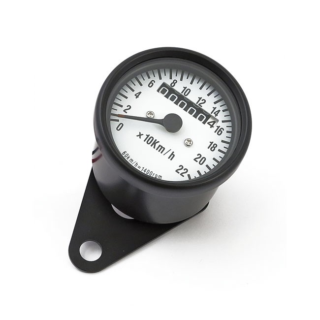 Mini Speedometer, 1: 1 Kmh Black With White Front Plate